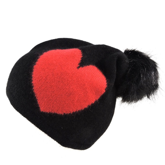 HANNAH ROSE ⚜ Women\'s Black Cashmere HAT & Text Glove Winter Set